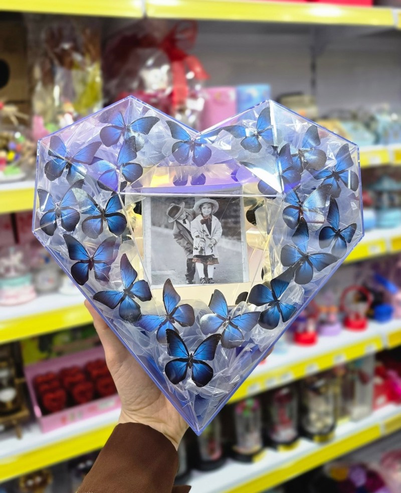 Kalpli Kelebekli ve Fotoğraflı Hediyelik