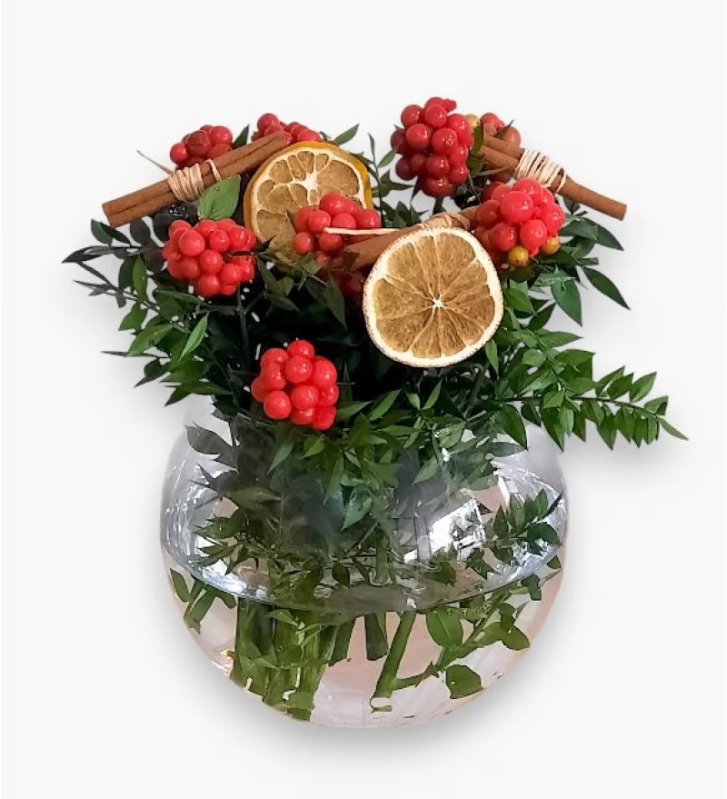 Cam Akvaryumda Kokina Çiçeği ve TARCIN