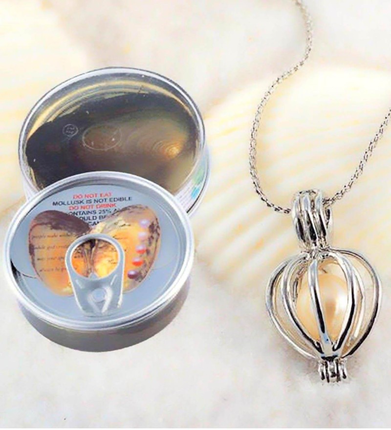 İstiridye İçinde İnci Kolye Seti