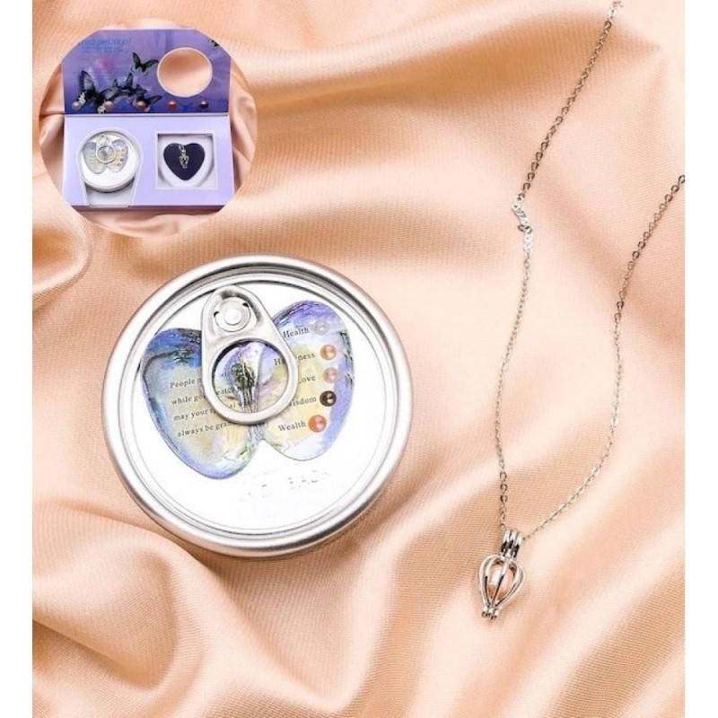 İstiridye İçinde İnci Kolye Seti