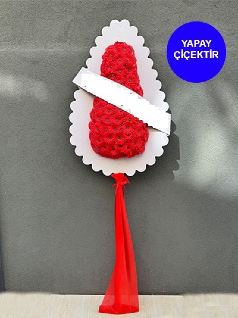Kırmızı Düğün Acılış Çelengi Yapay