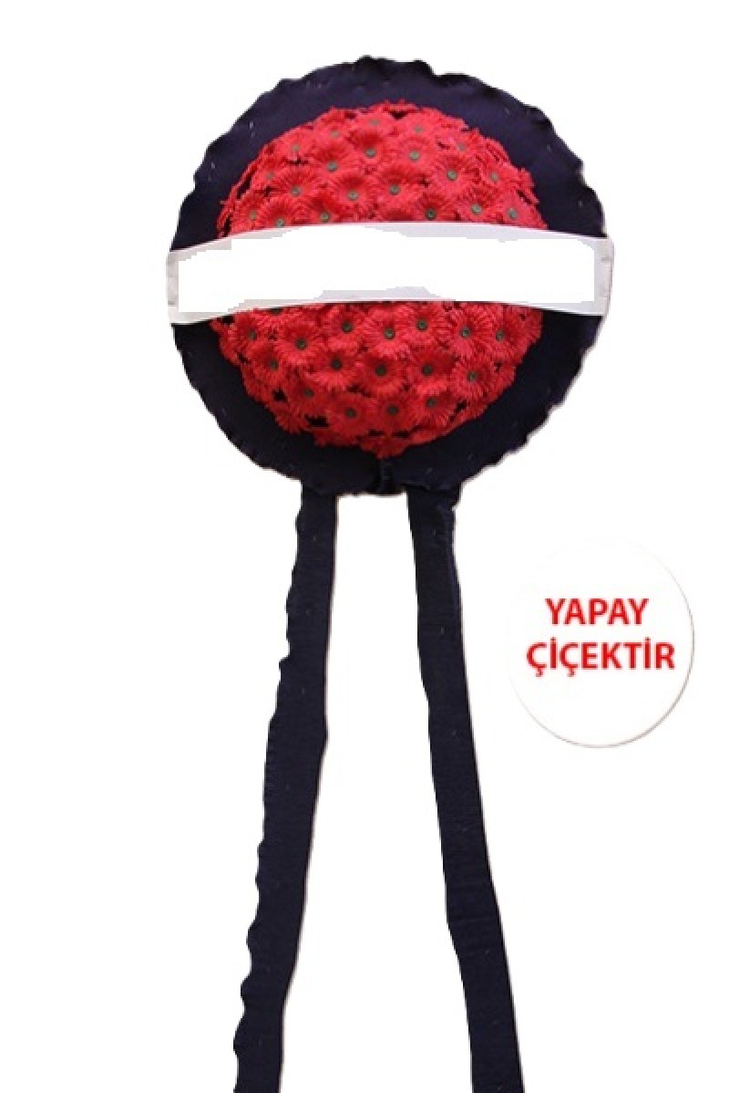 Çenaze Çelengi Kırmızı YAPAY